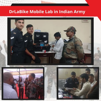 DrLaBike mobile lab with the Indian Army