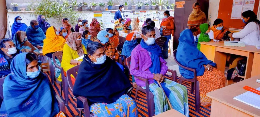 A community gathered for healthcare